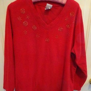 Red 2x fleece sweater